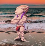 2022 absurd_res alternate_version_at_source anthro beach belly biceps big_biceps big_bulge big_deltoids big_muscles big_pecs black_lens blue_eyes blue_sky bottomwear bottomwear_ring braided_mane braided_pseudo_hair bristol bulge butt cigarette cigarette_in_mouth claws closed_smile clothed clothing clothing_ring colored dark_footwear deltoids digital_drawing_(artwork) digital_media_(artwork) ear_piercing eyebrows eyewear feet footwear forearm_muscles full-length_portrait fur glasses gold_(metal) gold_barbell gold_glasses gold_jewelry gold_necklace gold_piercing gold_ring gradient_sky green_bottomwear green_clothing green_speedo green_swimwear grey_clothing grey_footwear grey_sandals half-closed_eyes happy hi_res horizon huge_deltoids huge_muscles huge_pecs industrial_piercing jewelry kennen_(lol) league_of_legends light light_arms light_belly light_butt light_chest light_claws light_ears light_eyebrows light_eyelids light_feet light_hands light_inner_ear light_jewelry light_mane light_neck light_nipples light_nose light_pseudo_hair light_ring light_toes long_mane long_pseudo_hair looking_away male mammal mane manly mouth_closed multicolored_bottomwear multicolored_clothing multicolored_jewelry multicolored_necklace multicolored_sky multicolored_speedo multicolored_swimwear muscular muscular_anthro muscular_arms muscular_male muscular_thighs narrowed_eyes navel neck_muscles necklace nipples object_in_mouth obliques orange_sky outside pecs photo_background photography_(artwork) piercing pink_inner_ear pink_nipples pink_nose plantigrade portrait pseudo_hair purple_bottomwear purple_clothing purple_jewelry purple_necklace purple_speedo purple_swimwear quads red_bottomwear red_clothing red_speedo red_swimwear riot_games round_glasses sand sandals sea seaside shaded shadow shoreline short short_anthro short_male sky smile solo speedo speedo_ring standing sunlight sunset swimwear swimwear_ring tan_body tan_fur tan_mane tan_pseudo_hair tencent three-quarter_view topless topless_anthro topless_male trapezius triceps two_tone_jewelry two_tone_necklace two_tone_sky water wave wearing_glasses white_arms white_belly white_body white_butt white_chest white_claws white_ears white_eyebrows white_eyelids white_face white_feet white_fur white_hands white_neck white_pseudo_hair white_toes yordle