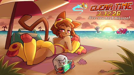anthro beach bikini brown_hair butt clothing eyewear eyewear_on_head female goggles goggles_on_head group hair looking_at_viewer lying machine male on_front palm_tree plant sea sunset swimwear tail text towel tree trio two-piece_swimsuit umbrella water stephsartlab gameoverse glitch_productions metroid nintendo flappers_(gameoverse) gobbles_(gameoverse) kaboodle_(gameoverse) kit_bodega aquatic cetacean dinosaur dolphin domestic_cat felid feline felis mammal prehistoric_species reptile robot saurischian scalie theropod toothed_whale tyrannosaurid tyrannosauroid tyrannosaurus tyrannosaurus_rex 16:9 4k absurd_res english_text hi_res widescreen
