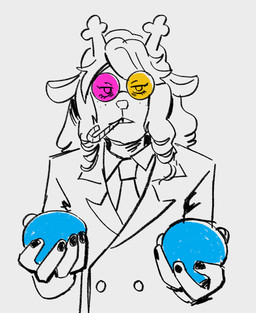 anthro antlers business_suit candy_cane_in_mouth clothing deer_ears female freckles fusion heterochromatic_glasses horn pipis_(deltarune) serious_face solo suit anonymous_artist deltarune undertale_(series) fan_character noelle_holiday spamelle spamton_g._spamton deer mammal new_world_deer reindeer hi_res meme