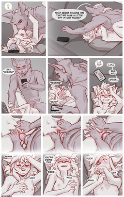 5_fingers anthro anthro_on_anthro anthro_penetrated anthro_penetrating anthro_penetrating_anthro areola biped breasts butt claws clothed clothed_anthro clothed_male clothing dialogue duo female female_penetrated finger_claws fingers fur genitals hair male male/female male_penetrating male_penetrating_female navel nipples nude nude_anthro nude_female penetration penile penile_penetration penis penis_in_vagina sex speech_bubble standing tail teeth text vaginal vaginal_penetration vulva spuydjeks miles_(spuydjeks) spuydjeks_(character) bat hyena mammal 2026 absurd_res comic digital_drawing_(artwork) digital_media_(artwork) english_text hi_res