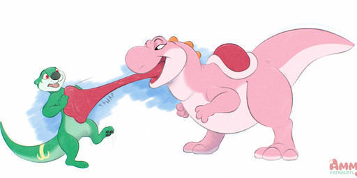 ambiguous_gender anthro big_tongue biped bipedal_feral digitigrade duo eyelashes featureless_crotch female female_pred feral fur green_body green_fur half-closed_eyes imminent_oral imminent_oral_vore imminent_vore larger_female larger_feral long_neck long_tongue motion_lines narrowed_eyes nude pink_body pink_scales scales size_difference smaller_ambiguous smaller_anthro tail tailbutt tapering_tail thick_tail tongue tongue_out vore wide_crotch ammyfatxolotl mario_bros nintendo mammal mustelid otter pink_yoshi yoshi 2025 hi_res