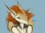 anthro fur male simple_background solo linuell fluffu linuell_s'eleross sergal 2019 4:3 digital_media_(artwork)