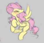 blush cutie_mark eyelashes eyes_closed feathered_wings feathers female feral flower flower_in_mane flower_in_tail fluffy fluffy_tail flying fur grey_background happy hooves long_mane long_tail mane pink_mane pink_tail plant simple_background smile snout solo tail wings yellow_body yellow_fur ather_os friendship_is_magic hasbro my_little_pony mythology fluttershy_(mlp) equid equine mammal mythological_creature mythological_equine pegasus 2024 absurd_res digital_drawing_(artwork) digital_media_(artwork) hi_res