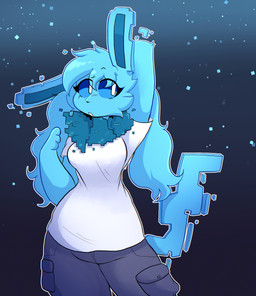 blue_body blue_fur bottomwear clothing denim denim_bottomwear denim_clothing female feral fur geometric jeans low_poly mane pants pigtails pixelated solo rosedreams nintendo pokemon shockwave_(liquafusion) eeveelution generation_1_pokemon jolteon pokemon_(species) absurd_res hi_res
