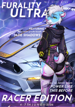 anthro biped butt car claws clothed clothed_anthro clothed_female clothing feet female fingers fur hair looking_at_viewer rear_view smile solo spots standing tail teeth toes vehicle shermugi felid feline mammal 2026 absurd_res digital_drawing_(artwork) digital_media_(artwork) hi_res