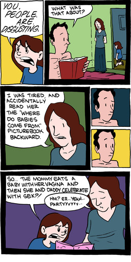 bad_parenting brown_hair clothed clothing comic dialogue english_text female hair human humor male mammal not_furry satire saturday_morning_breakfast_cereal text unbirthing vore webcomic young zach_weiner
Rating: Questionable
Score: 3
User: Tinndir
Date: September 20, 2014 bad_parenting brown_hair clothed clothing comic dialogue english_text female hair human humor male mammal not_furry satire saturday_morning_breakfast_cereal text unbirthing vore webcomic young zach_weiner
Rating: Questionable
Score: 3
User: Tinndir
Date: September 20, 2014