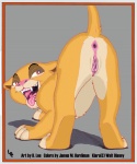 animated anus ass_up cub desiree_lee disney feline female feral gaping james_m_hardiman kiara lion looking_back mammal naughty_face open_mouth orange_eyes panting presenting pussy raised_tail rear_view solo the_lion_king tongue young

Rating: Explicit
Score: 33
User: maiatherne
Date: January 29, 2009