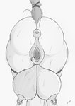 anatomically_correct anatomically_correct_genitalia anatomically_correct_pussy animal_genitalia animal_pussy bdsm bdsm_gear big_breasts big_butt big_teats breasts butt equine_genitalia equine_pussy equine_teats female feral genitals nipples piercing pussy solo teats rohgen melli_the_mare equid equine horse mammal hi_res monochrome