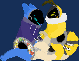 anal antennae_(anatomy) anthro arthropod_abdomen belly_to_belly blush bodily_fluids bottomless clothed clothing cum cum_in_mouth cum_inflation cum_inside egg egg_inflation egg_insertion fellatio female genital_fluids group hoodie hoodie_only impregnation inflation kneeling lying machine male male/female male/male male_impregnation on_back onomatopoeia oral oviposition penile pregnant pregnant_male sex size_difference sound_effects spitroast stickers_on_body text topwear topwear_only trio tf2_demo_2004 honeypot_(tf2_demo_2004) mocha_(tf2_demo_2004) stickerboard_(tf2_demo_2004) arthropod bee hybrid hymenopteran insect lepidopteran moth protogen alpha_channel hi_res