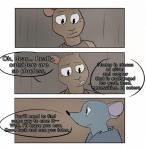 ambiguous_gender anthro dialogue female fur text yinller angel_in_the_forest debbie_(yinller) larry_(yinller) mammal mouse murid murine rodent sciurid tree_squirrel 2018 comic digital_media_(artwork) english_text