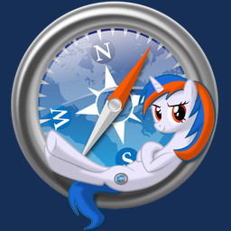 compass cutie_mark female feral hair horn looking_at_viewer multicolored_hair red_eyes simple_background sitting skeuomorphism solo tail transparent_background two_tone_hair parallaxmlp hasbro my_little_pony mythology safari_(browser) fan_character safari_pony equid equine horse mammal mythological_creature mythological_equine pony unicorn 1:1 2012 absurd_res alpha_channel hi_res