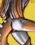 absurd_res anthro butt butt_focus dragon fur furred_dragon furred_scalie hermesdidit hi_res male multicolored_body multicolored_fur muscular muscular_anthro muscular_male mythological_creature mythological_scalie mythology scalie simple_background sketch solo tail