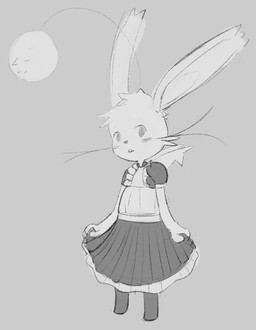 ambiguous_anthro ambiguous_gender antennae_(anatomy) anthro biped blush blush_stickers clothed clothed_ambiguous clothed_anthro clothing dress eyebrows facial_tuft featureless_feet feet fingers fully_clothed fully_clothed_ambiguous fully_clothed_anthro grey_background head_tuft looking_at_viewer maid_uniform multicolored_clothing multicolored_dress open_mouth pom_antennae simple_background simple_eyes solo standing three-quarter_view tuft two_tone_clothing two_tone_dress uniform whiskers wings 4chan_anon unknown_artist final_fantasy final_fantasy_tactics square_enix ivalician_moogle mammal moogle 2022 digital_drawing_(artwork) digital_media_(artwork) full-length_portrait greyscale hi_res monochrome portrait