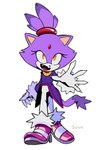 5_fingers anthro bindi clothed clothing cute_fangs eyelashes female fingers footwear high_heels looking_at_viewer open_mouth purple_body red_bindi shoes simple_background solo white_background yellow_eyes jiiniix sega sonic_the_hedgehog_(series) blaze_the_cat domestic_cat felid feline felis mammal 2022 artist_name hi_res