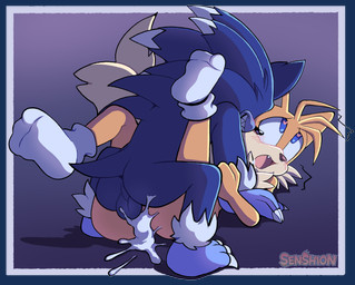 2_tails 3_toes ahegao anal anal_orgasm anal_penetration anthro anthro_on_anthro anthro_penetrated anthro_penetrating anthro_penetrating_anthro anus arm_grab backsack balls big_butt blue_anus blue_balls blue_body blue_eyes blue_fur blue_perineum blush bodily_fluids butt claws clothing cum cum_from_ass cum_in_ass cum_inside cum_on_balls cum_on_butt cum_on_ground cum_on_penis cum_splatter dipstick_tail duo ejaculation eye_roll feet finger_claws footwear from_front_position fur genital_fluids genitals grey_body grey_fur grin hands-free heart_eyes heart_symbol interspecies knot leaking_cum legs_up looking_pleasured looking_up lying male male/male male_on_bottom male_on_top male_penetrated male_penetrating male_penetrating_male markings mating_press moan mostly_nude multi_tail nude on_back on_bottom on_top open_mouth orgasm penetration penile penile_penetration penis penis_in_ass perineum pink_penis sex sharp_teeth simple_background simultaneous_orgasms smile socks spread_legs spreading tail tail_markings tan_body tan_fur teeth toe_claws toes tremble_spikes white_claws white_clothing white_footwear white_socks yellow_body yellow_fur yellow_perineum senshion sega sonic_the_hedgehog_(series) sonic_unleashed miles_prower sonic_the_hedgehog sonic_the_werehog canid canine eulipotyphlan fox hedgehog mammal red_fox true_fox werecreature wereeulipotyphlan werehog 2021 hi_res signature