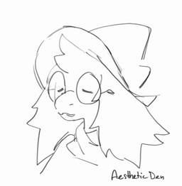 2_horns animated_sketch anthro black_text blinking bodily_fluids clothed clothing eyewear floppy_ears fur glasses hat head_tuft headgear headwear horn male round_glasses scarf simple_background sneeze solo tears teary_eyes text topwear tuft wearing_glasses wearing_hat white_background aestheticden deltarune undertale_(series) ralsei bovid caprine goat mammal animated artist_name bust_portrait monochrome portrait sketch
