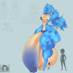 anthro anthrofied balls big_balls big_butt big_penis bubble_butt butt eyewear femboy genitals glasses gradient_penis huge_balls huge_butt huge_penis hyper hyper_balls hyper_genitalia hyper_penis male multicolored_body penis simple_background size_difference size_reference solo thick_thighs wearing_glasses wide_hips lattemon nintendo pokemon aquatic generation_1_pokemon lapras pokemon_(species) 1:1 hi_res