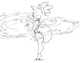 5_fingers anthro big_diaper biped black_nose blush bodily_fluids breasts breath cat_tail clothed clothing dancing diaper diaper_only elemental_manipulation eyelashes feces female female_anthro fingers fire fire_manipulation forehead_gem gem half-closed_eyes long_eyelashes motion_lines narrowed_eyes pooping sagging_diaper small_nose soiled_diaper soiling soiling_diaper solo sweat tail tiptoes topless unclean_diaper used_diaper using_diaper wearing_diaper sophiepoof sega sonic_the_hedgehog_(series) blaze_the_cat domestic_cat felid feline felis mammal 2021 hi_res monochrome signature