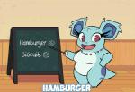 animated aquabunny breasts bun-bun_(aquabunny) english_text female generation_1_pokemon horn jewelry lips looking_at_viewer low_res necklace nidorina nintendo pokemon pokemon_(species) red_eyes short_playtime slightly_chubby solo text wide_hips