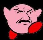 angry facial_hair male mustache not_furry simple_background solo transparent_background what white_background athf_(artist) adult_swim aqua_teen_hunger_force cartoon_network kirby_(series) nintendo carl_brutananadilewski kirby waddling_head alpha_channel crossover lol_comments reaction_image