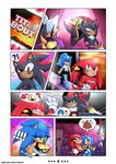 anthro armwear bat big_breasts boots breasts butt clothing comic crossgender echidna elbow_gloves eulipotyphlan female fighting_ring footwear gloves group handwear hedgehog hi_res knuckles_the_echidna legwear male mammal missphase monotreme rouge_the_bat sega shadow_the_hedgehog sonic_the_hedgehog sonic_the_hedgehog_(series) thigh_boots thigh_highs wrestling