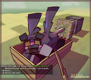 anal caught_in_the_act caught_masturbating embarrassed fucking_machine lube lube_in_ass lube_on_dildo machine male masturbation solo surprised text impwolsniw microsoft minecraft minecraft_sheep_fucker mojang xbox_game_studios winslow_(impwolsniw) avian bird grackle great-tailed_grackle icterid oscine passerine absurd_res english_text hi_res