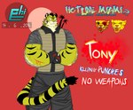 absurd_res animal_mask anthro big_arms big_muscles blood bodily_fluids bottomwear clothing deagle_btk felid hair hi_res hotline_miami jacket long_tail male mammal mask muscular muscular_arms palm_tree pantherine pants plant scar short_hair simple_background solo tail tall tiger tony_(hotline_miami) topwear tree wounded