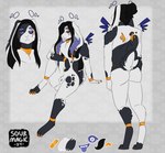 animal_genitalia anthro balls black_body black_fur black_hair claws color_swatch ear_piercing ear_ring fluffy fluffy_tail fur genitals hair halo long_hair male markings multi_eye penis penis_tip piercing purple_sclera ring_piercing sheath solo spots spotted_markings tail white_body white_eyes white_fur wings yellow_body yellow_fur bittervow astarus estine lagomorph leporid mammal rabbit hi_res