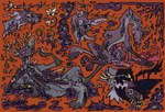 animal_genitalia animal_pussy antlers blood bodily_fluids body_horror bone canine_genitalia canine_pussy corpse death drooling entrails exposed_bone exposed_flesh exposed_rib_cage female feral feral_penetrated flower fur genitals gore grinning_at_viewer guts horn implied_hard_vore looking_at_viewer lying masturbation necrophilia on_back organ_penetration organs pawpads penetration plant purple_body purple_fur pussy rotting rotting_flesh saliva sex_toy sharp_teeth slime solo teeth toothpick torn_ear unusual_blood unusual_bodily_fluids unusual_sex_toy vaginal vaginal_penetration wounded guncht canid canine deer hybrid mammal maned_wolf undead zombie 2025 digital_drawing_(artwork) digital_media_(artwork) hi_res