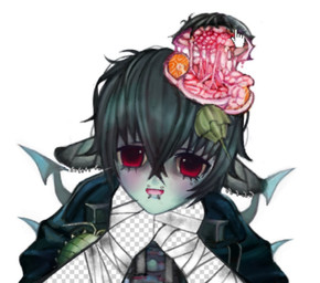 ambiguous_gender angelbite_piercing bandage brain duo ear_piercing facial_piercing gore hair helix_piercing lip_piercing organs piercing snakebite_piercing strangling alunka humanoid