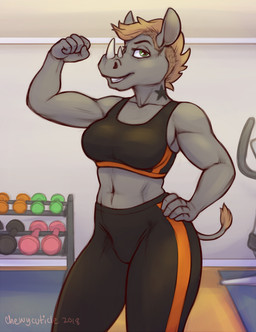 2018 5_fingers abs adharc anthro biceps black_bottomwear black_bra black_clothing black_eyebrows black_pants black_topwear black_underwear bra breasts brown_hair chewycuticle clothed clothing crossgender detailed_background digital_media_(artwork) eyebrows female flexing front_view green_eyes grey_skin grey_tail grin gym hair hand_on_hip horn humanoid_hands inside mammal muscular muscular_female navel pants portrait pose rhinoceros short_hair signature smile solo sports_bra standing tail_tuft tattoo teeth three-quarter_portrait tuft underwear white_horn
Rating: Safe
Score: 14
User: Cash_Banooca
Date: April 02, 2018 2018 5_fingers abs adharc anthro biceps black_bottomwear black_bra black_clothing black_eyebrows black_pants black_topwear black_underwear bra breasts brown_hair chewycuticle clothed clothing crossgender detailed_background digital_media_(artwork) eyebrows female flexing front_view green_eyes grey_skin grey_tail grin gym hair hand_on_hip horn humanoid_hands inside mammal muscular muscular_female navel pants portrait pose rhinoceros short_hair signature smile solo sports_bra standing tail_tuft tattoo teeth three-quarter_portrait tuft underwear white_horn
Rating: Safe
Score: 14
User: Cash_Banooca
Date: April 02, 2018