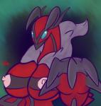 anthro anthrofied breasts female nipples pokemorph solo skadog nintendo pokemon generation_6_pokemon legendary_pokemon pokemon_(species) yveltal 2013