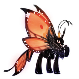 2_antennae alternate_species ambiguous_gender antennae_(anatomy) black_antennae black_body crown eyespots feral grin headgear insect_wings lepidopteran_wings looking_at_viewer markings monotone_background monotone_body multicolored_wings orange_wings ponification quadruped ruff side_view simple_background smile solo standing teeth toothy_grin white_background wings jc7uhuneuoq7bnv disney hasbro hoppers_(disney) my_little_pony pixar titus_(hoppers) arthropod butterfly equid equine horse hybrid insect lepidopteran mammal monarch_butterfly pony hi_res
