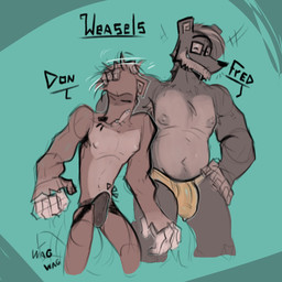 age_difference anthro armpit_hair body_hair briefs clothed clothing duo erection erection_under_clothing erection_under_jockstrap erection_under_underwear eyes_closed eyewear glasses hair jockstrap jockstrap_only male male/male motion_lines older_male smile tail tail_motion tailwag tenting thick_thighs topless underwear underwear_only white_hair younger_male dracks don_(dracks) fred_(dracks) mammal mustelid musteline true_musteline weasel 1:1 absurd_res hi_res father_(lore) father_and_child_(lore) father_and_son_(lore) incest_(lore) parent_(lore) parent_and_child_(lore) parent_and_son_(lore) son_(lore)