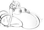 anthro anthrofied belly belly_tuft big_belly big_breasts big_butt blush breasts butt curled_mane curled_tail cutie_mark female horn huge_belly huge_breasts huge_butt hyper hyper_belly kneeling looking_at_viewer morbidly_obese morbidly_obese_anthro morbidly_obese_female navel obese obese_anthro obese_female outie_navel overweight overweight_anthro overweight_female smile smiling_at_viewer solo tail three-quarter_view tuft dominant_may friendship_is_magic hasbro my_little_pony mythology rarity_(mlp) equid equine mammal mythological_creature mythological_equine unicorn 2024 black_and_white digital_drawing_(artwork) digital_media_(artwork) hi_res monochrome