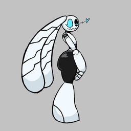 big_butt blue_eyes butt female looking_at_viewer machine one_eye_closed side_view solo white_body wink psychocoyote sharpy_(sharpybutts) humanoid robot robot_humanoid 1:1