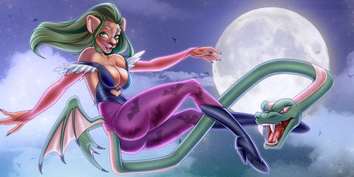 anthro anthro_focus boots breasts clothing corset cosplay duo female female_focus feral fingerless_gloves footwear gloves handwear high_heeled_boots high_heels inner_boob khimaira legwear lingerie shoes solo_focus stockings tights topwear chrysanthemummy capcom darkstalkers european_mythology greek_mythology jewish_mythology mythology morrigan_aensland samson aquatic aquatic_dragon chimera dragon felid hybrid leviathan lion mammal mixed_breed mythological_chimera mythological_creature mythological_marine mythological_scalie pantherine reptile scalie snake hi_res