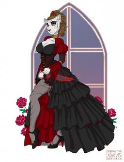 anthro black_nose breasts brown_hair clothed clothing dagger dress female footwear hair high_heels holding_dagger holding_melee_weapon holding_object holding_weapon jewelry melee_weapon shoes solo standing weapon yellow_eyes araivis-edelveys microsoft the_elder_scrolls sheta felid feline khajiit mammal pantherine tiger vampire 2019 digital_media_(artwork) hi_res