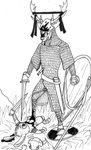 ambiguous_gender ankle_wraps anthro antlers armor belt black_nose blood blood_on_face blood_on_leg bodily_fluids chainmail clenched_teeth cloven_hooves duo floorline furgonomics glare glaring grass guige_strap headgear helmet holding_melee_weapon holding_object holding_shield holding_sword holding_weapon hooved_plantigrade hooved_toes hooves horizon horn imminent_death kite_shield leg_wraps male medieval medieval_shield melee_weapon normandy notched_ear pinned plant plantigrade polearm rock round_shield scabbard scalemail shield simple_background spear sword teeth weapon white_background white_scabbard wounded wraps labjer norman_(medieval_france) deer lagomorph leporid mammal rabbit 2016 graphite_(artwork) hi_res monochrome traditional_media_(artwork)