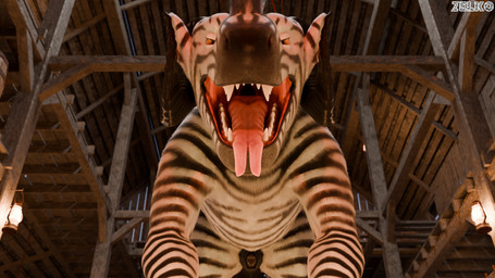 animal_genitalia barn feral feral_pred fully_sheathed genitals horn looking_at_viewer male open_mouth prey_pov sheath solo striped_body stripes throat tongue tongue_out conditional_dnp zelkothezeeb arceronth_(modeler) zelko equid equine felkin hybrid mammal zebra 3d_(artwork) absurd_res blender_(artwork) blender_cycles_(artwork) digital_media_(artwork) hi_res