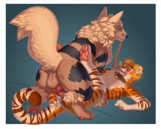 anal anal_orgasm anal_penetration anthro anthro_on_feral anthro_penetrated balls bed bestiality butt collar duo ejaculation eyes_closed feral feral_penetrating feral_penetrating_anthro fluffy fluffy_tail fur furniture genitals hands-free interspecies knot leash leashed_collar male male/male male_anthro male_feral orgasm pawpads paws penetration pink_pawpads pokephilia rear_view sex tail trainer_role_reversal gnolub nintendo pokemon arcanine canid canine canis domestic_dog felid generation_1_pokemon lion mammal pantherine pokemon_(species) hi_res