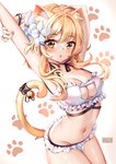 accessory bell blonde_hair blush breasts cleavage_cutout cutout female flower flower_in_hair furgonomics hair hair_accessory inner_ear_fluff navel plant solo tail tail_accessory tail_bell tuft yellow_eyes squchan genshin_impact mihoyo lumine_(genshin_impact) animal_humanoid cat_humanoid felid felid_humanoid feline feline_humanoid humanoid mammal mammal_humanoid 2021 hi_res