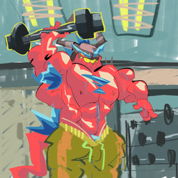 armpit_hair athletic_wear barazoku bodily_fluids body_hair exercise gym horn male muscular shirtless_male solo sweat tail wetyuip sega sonic_the_hedgehog_(series) the_deadly_six zavok humanoid zeti zeti_(species) 1:1 absurd_res hi_res