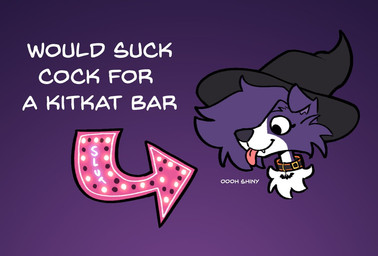anthro arrow_sign blep chest_tuft clothing collar costume degradation directional_arrow floppy_ears fluffy fluffy_hair fur gradient_background hair hair_over_eye halloween_costume hat headgear headwear holidays male purple_background purple_body purple_fur purple_hair simple_background solo text tongue tongue_out tuft wearing_collar white_body white_fur witch_hat thatbirdboi halloween kitkat dog_(somesacredbird) border_collie canid canine canis collie domestic_dog herding_dog mammal pastoral_dog sheepdog 2022 digital_drawing_(artwork) digital_media_(artwork) english_description english_text