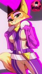 anthro blush clothing dipstick_tail eyebrows female fingers green_eyes grin looking_at_viewer markings smile solo tail tail_markings wildblur rimba_racer meika_(rimba_racer) canid canine fox mammal 2023 digital_media_(artwork) hi_res