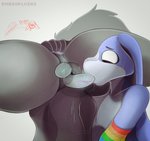 anal anal_fingering anthro anus armwear backsack balls belly bodily_fluids butt clothing duo faceless_character faceless_male femboy fingering genitals male male/male oral penis perineum plushie rainbow saliva saliva_on_anus saliva_on_balls saliva_on_penis vein veiny_penis conditional_dnp mesoplush plush_(mesoplush) canid canine canis lagomorph leporid mammal rabbit wolf sketch