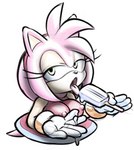 anthro bedroom_eyes breasts clothed clothing dress eating eating_food female food green_eyes hair narrowed_eyes nipple_outline open_mouth pink_body pink_hair popsicle popsicle_melting seductive solo suggestive_eating tongue tongue_out rockthebull sega sonic_the_hedgehog_(series) amy_rose eulipotyphlan hedgehog mammal 2023 hi_res