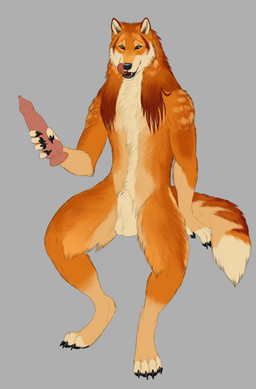 4_toes 5_fingers animal_dildo animal_genitalia animal_sex_toy anthro athletic athletic_anthro athletic_male balls biped black_claws black_lips black_nose black_pawpads blue_eyes body_hair brown_body brown_fur canine_dildo cheek_tuft chest_tuft claws digitigrade dildo dipstick_fingers dipstick_tail dipstick_toes facial_tuft fangs feet finger_claws fingers fluffy fluffy_tail fur genitals gloves_(marking) grey_background happy_trail holding_dildo holding_object holding_sex_toy inner_ear_fluff knot knotted_dildo leg_markings licking licking_lips lips long_mane male mane markings multicolored_body multicolored_fur neck_tuft nude nude_anthro nude_male open_mouth orange_body orange_fur pawpads paws pink_dildo sex_toy sharp_teeth sheath simple_background sitting smile snout socks_(marking) solo tail tail_markings tan_body tan_fur teeth toe_claws toes tongue tongue_out tuft skullsbesan mythology werewolf_(arkoninu) canid canine canis mammal mythological_canine mythological_creature werecanid werecanine werecreature werewolf wolf 2026 flat_colors hi_res