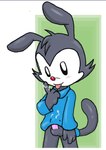 anthro balls blush bodily_fluids bottomless bottomless_male clothed clothing cum genital_fluids genitals male penis shota solo young young_anthro 8horns animaniacs warner_brothers wakko_warner inkblot mammal 2010