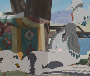 adult_on_young age_difference anal anal_penetration animal_genitalia anthro anthro_on_anthro anthro_penetrated anthro_penetrating anthro_penetrating_anthro beak blue_eyes detailed_background duo erection feathers genital_slit genitals grey_beak grey_body holding_another's_leg holding_leg lying male male/male male_penetrated male_penetrating male_penetrating_male multicolored_body nude on_back on_bottom on_model on_top open_mouth orange_beak penetration penile penile_penetration penis reverse_cowgirl_position sex size_difference smaller_penetrated spread_legs spreading white_body wings yellow_eyes young young_anthro young_male younger_penetrated furryfamine20 nintendo the_legend_of_zelda teba_(tloz) tulin_(tloz) avian bird rito 3d_(artwork) absurd_res blender_(artwork) blender_eevee_(artwork) digital_media_(artwork) hi_res father_(lore) father_and_child_(lore) father_and_son_(lore) incest_(lore) parent_(lore) parent_and_child_(lore) parent_and_son_(lore) son_(lore)